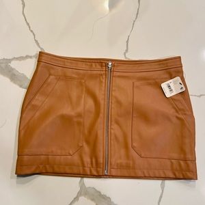 Free People Faux Leather Skirt Size 8